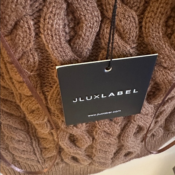 JLUXLABEL Chocolate Cable Knit Mini Dress - Picture 14 of 15